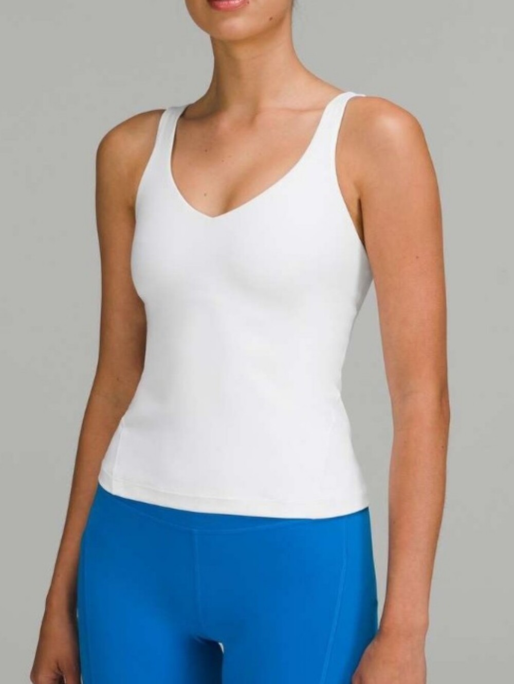 Lululemon Align Waist-Length Tank Top White Size 20 W1DTXS Excellent Condition
